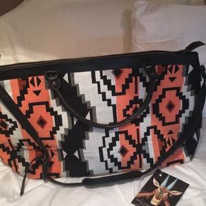 Boho Gypsy jacquard weekender bag. NWT.